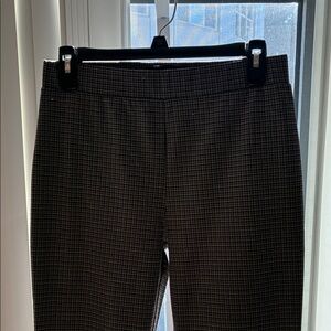 Anthropologie Black and Brown Checkered Leggings